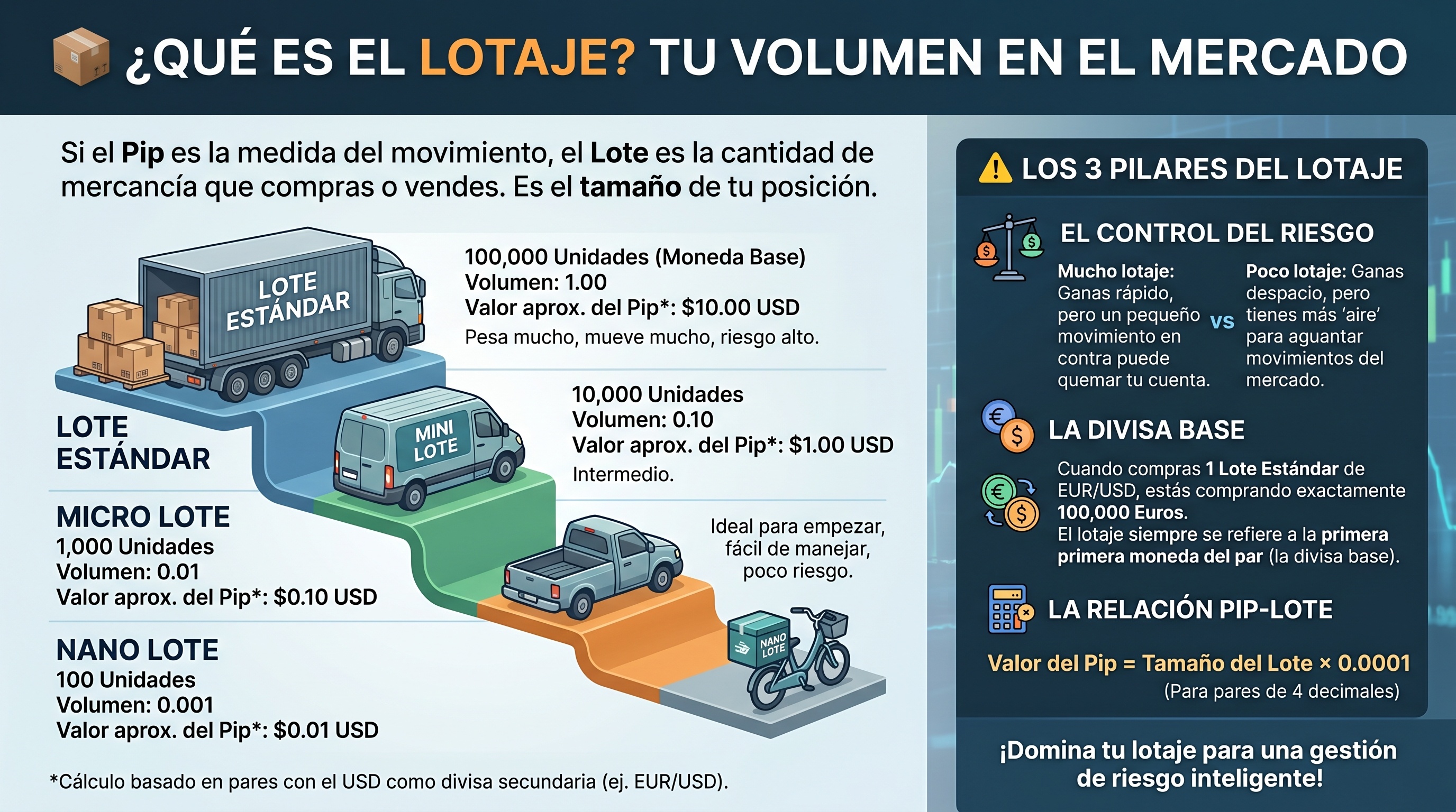 Qué es un lote en trading - Unidad de tamaño de posición en forex